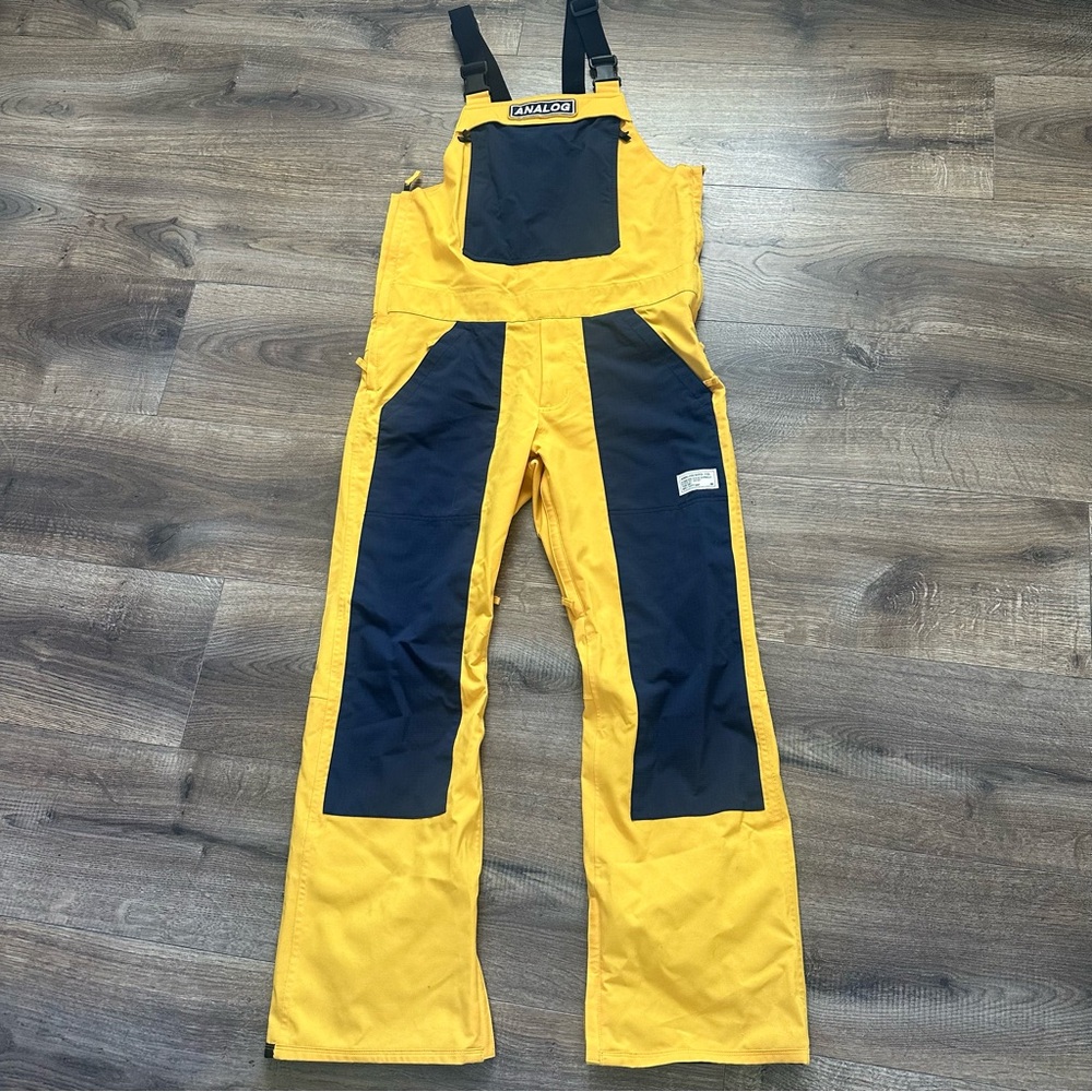 Burton Yellow Analog Mens Snow Bib